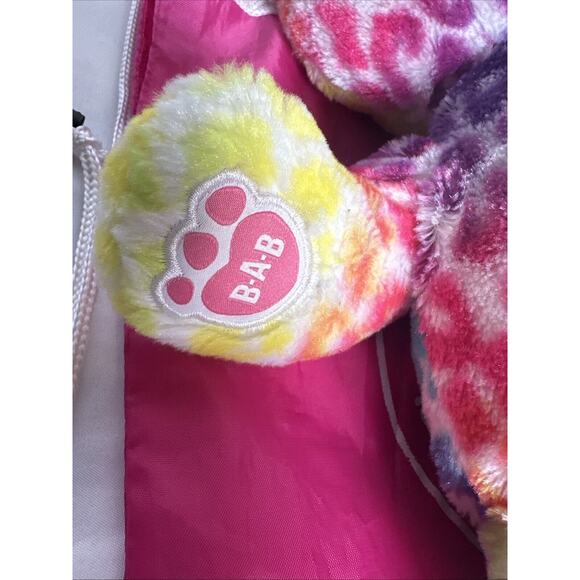 Build-A-Bear Lisa Frank Rainbow Spotted Leopard 17'' Heart Nose Embroidered Eyes - Picture 3 of 9